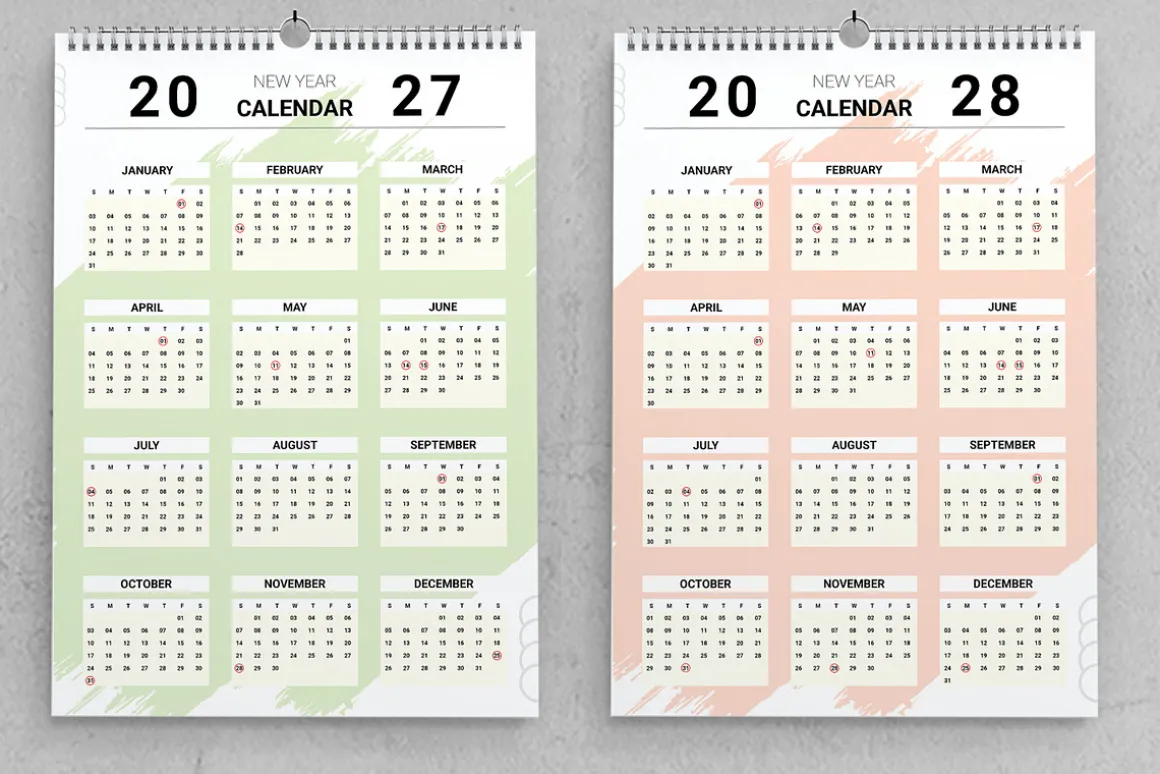 Wall Calendar Set 2025 To 2030