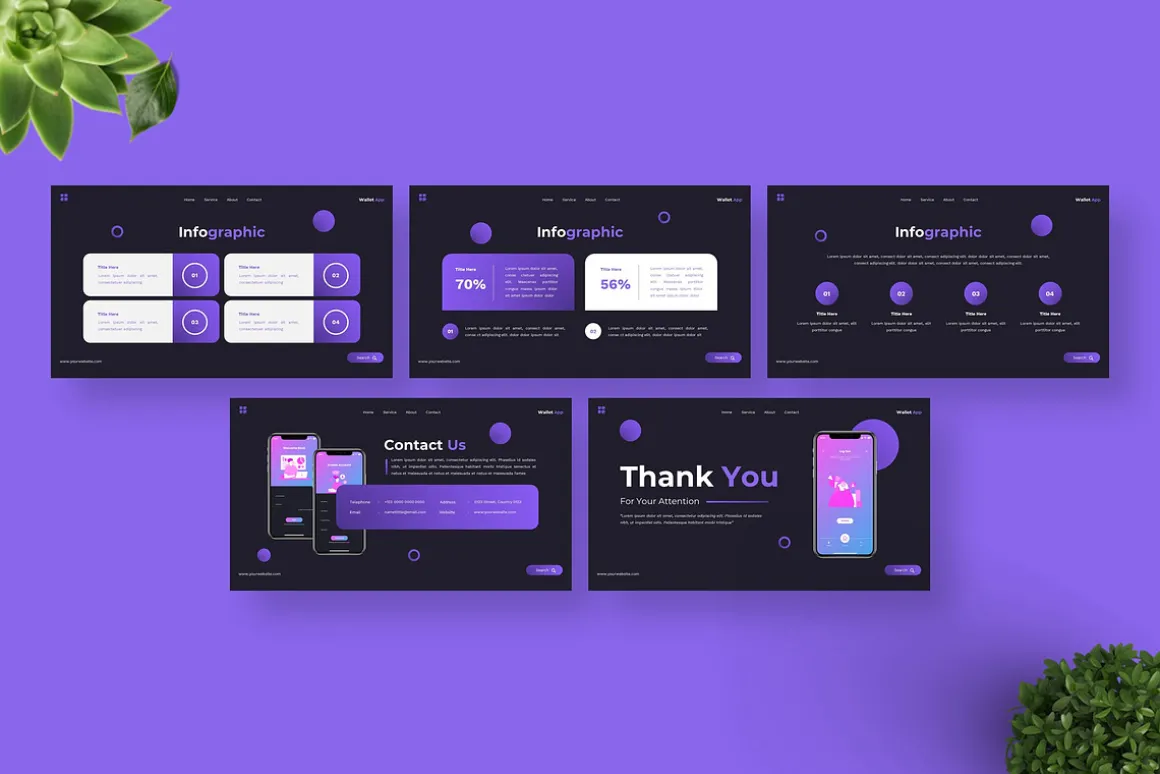 Wallet App - Keynote Templates