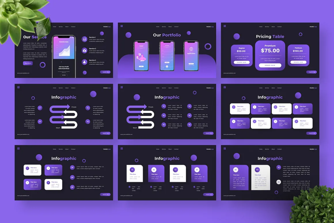 Wallet App - Keynote Templates