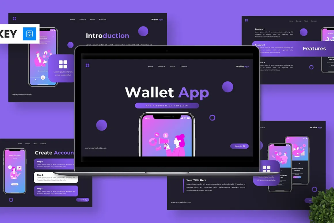 Wallet App - Keynote Templates