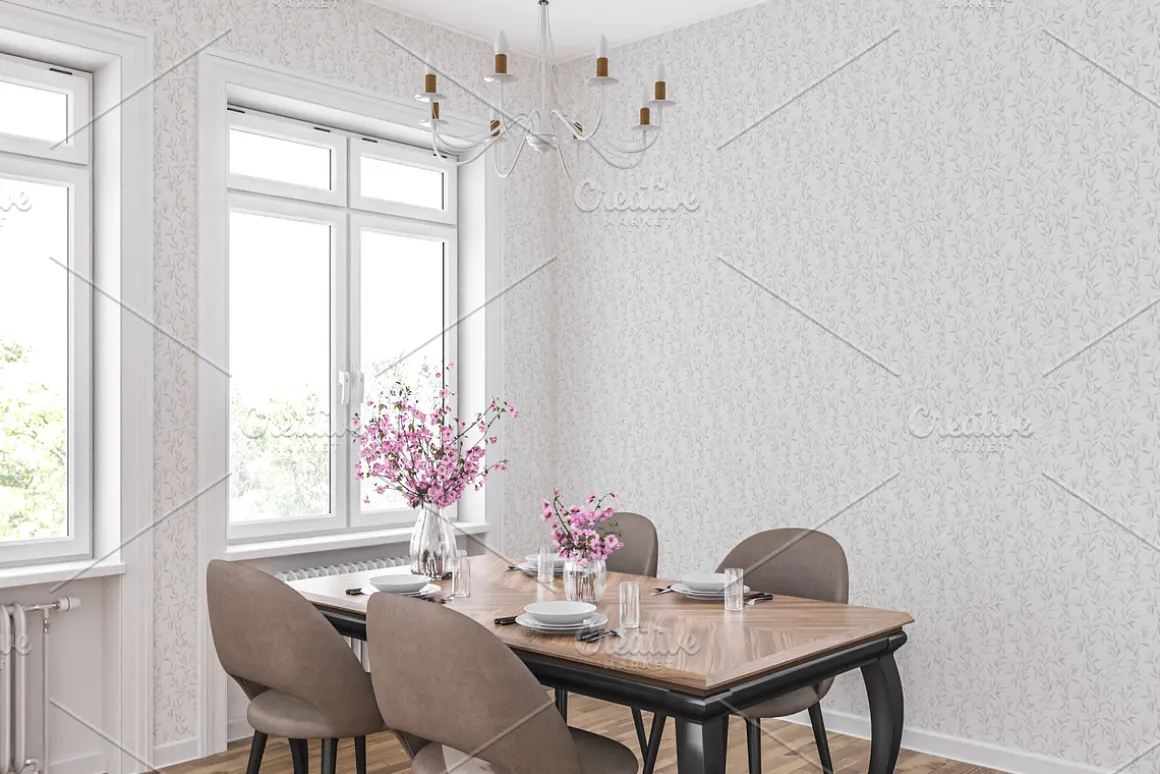 Wallpaper mockup Room wall mockup