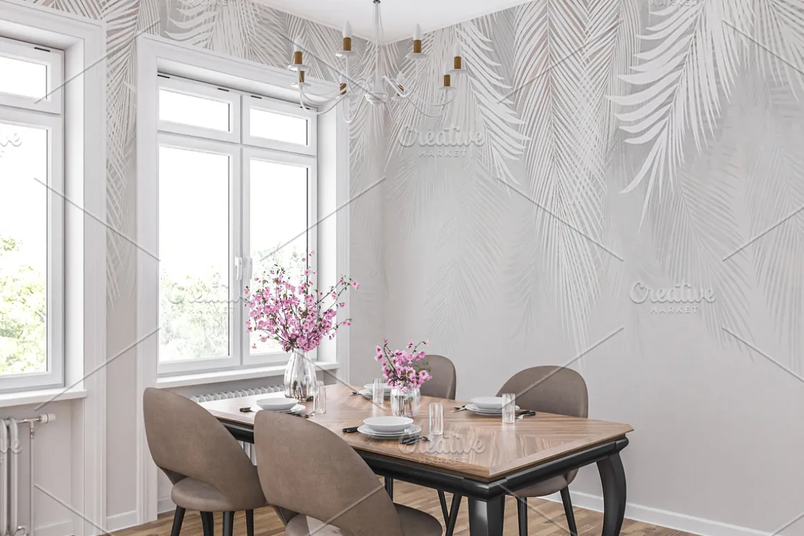Wallpaper mockup Room wall mockup