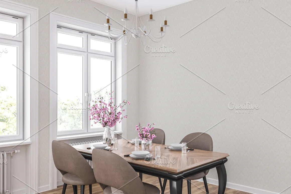 Wallpaper mockup Room wall mockup
