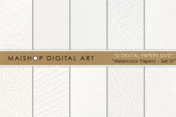 Warm White Watercolor Paper Textures