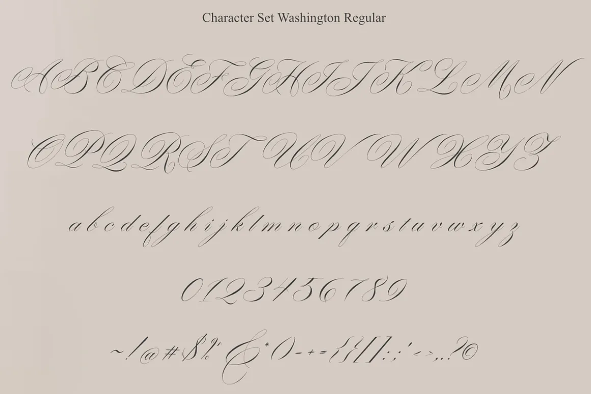 Washington | Stylish Script Family