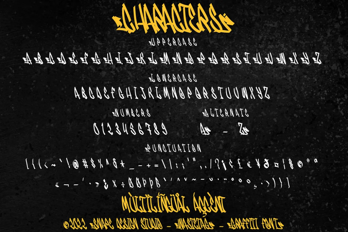 Wastetag - Graffiti Font