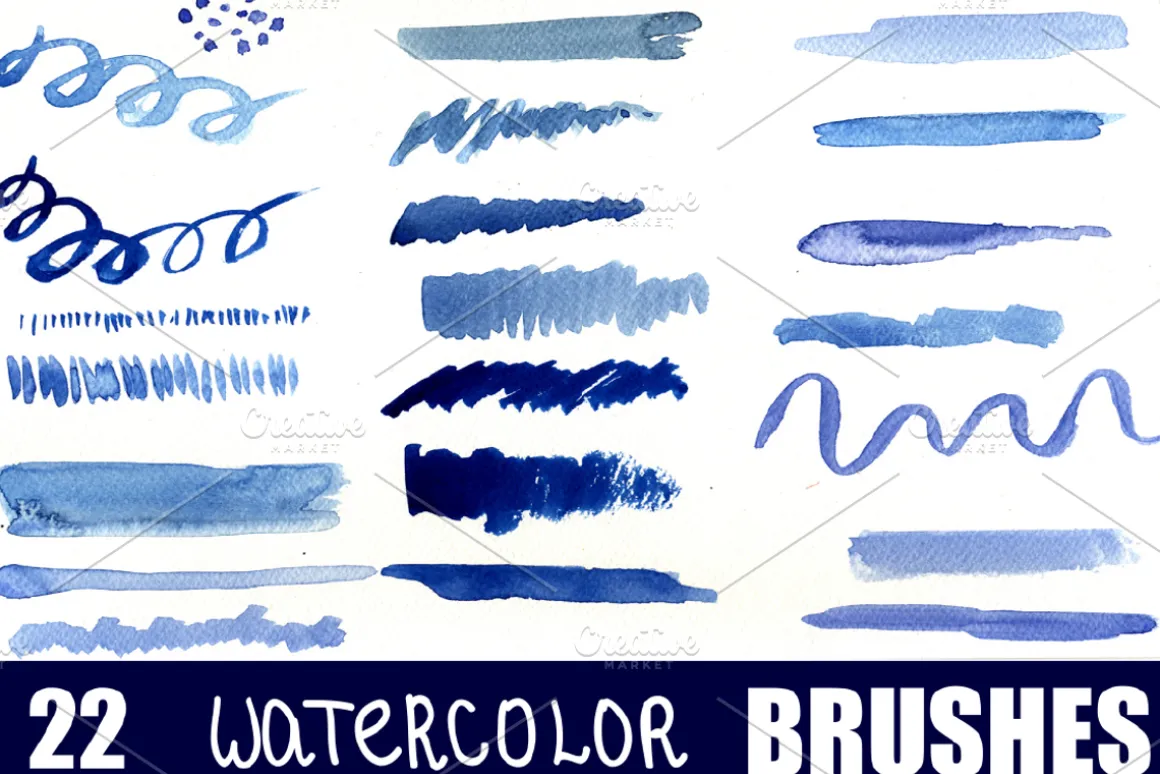 Watercolor brushes for Photoshop