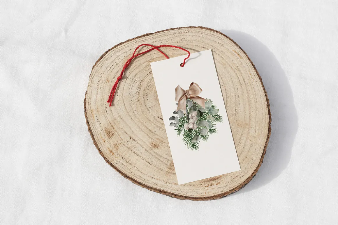 Watercolor Neutral Christmas clipart