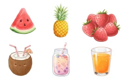 Watercolor Summer Clipart