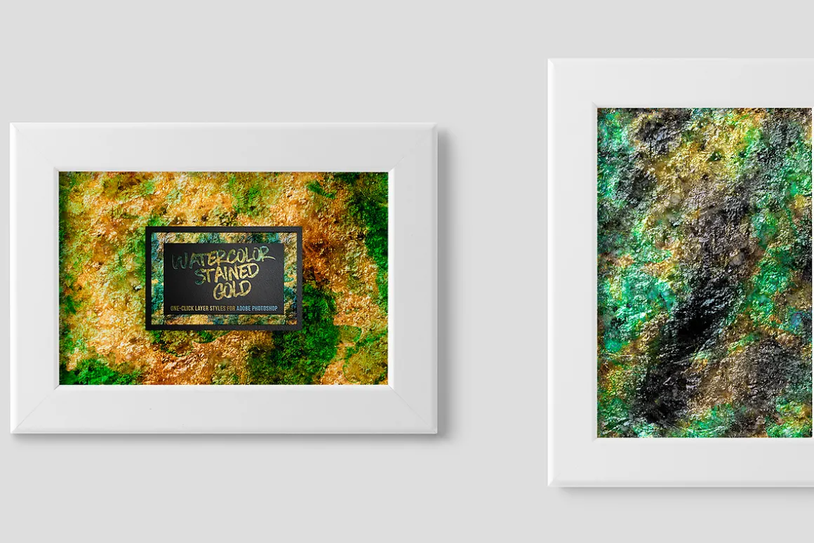 Watercolor and Gold Layer Styles PS