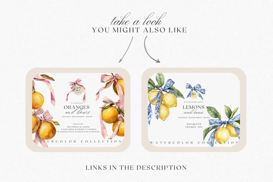 Watercolor Bow Clipart