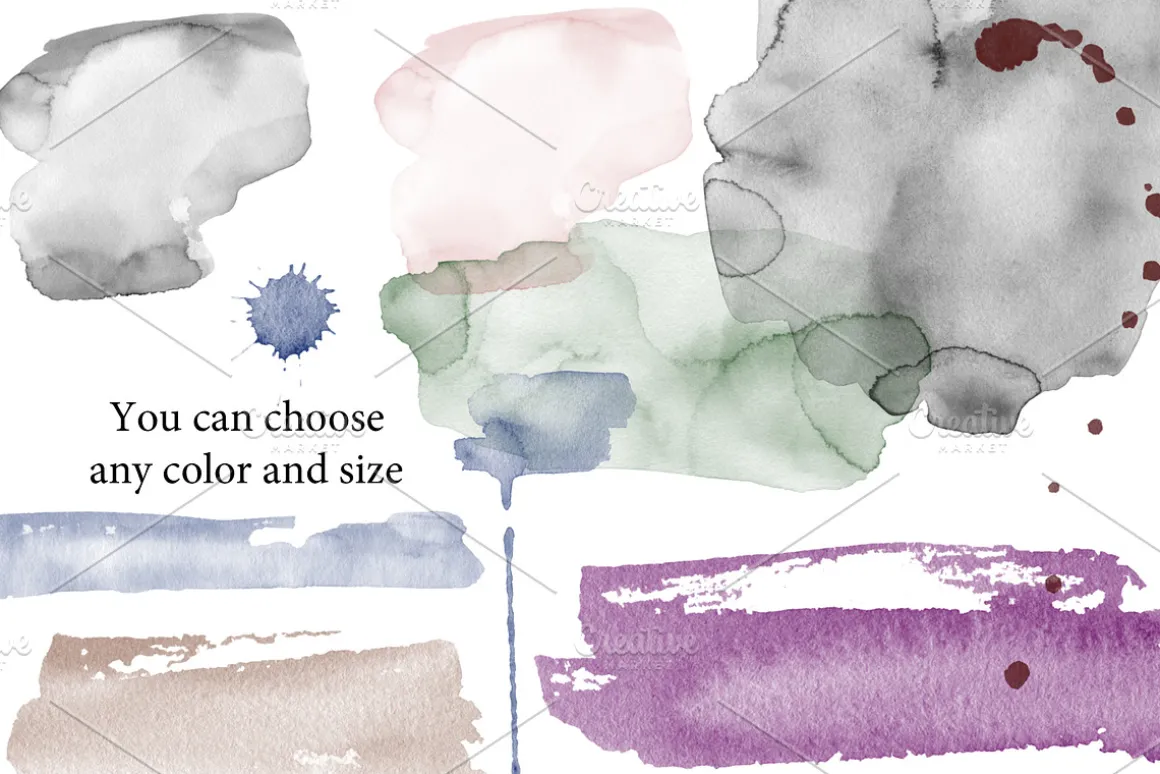 120 Watercolor brushes for photoshop