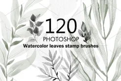 120 Watercolor brushes for photoshop