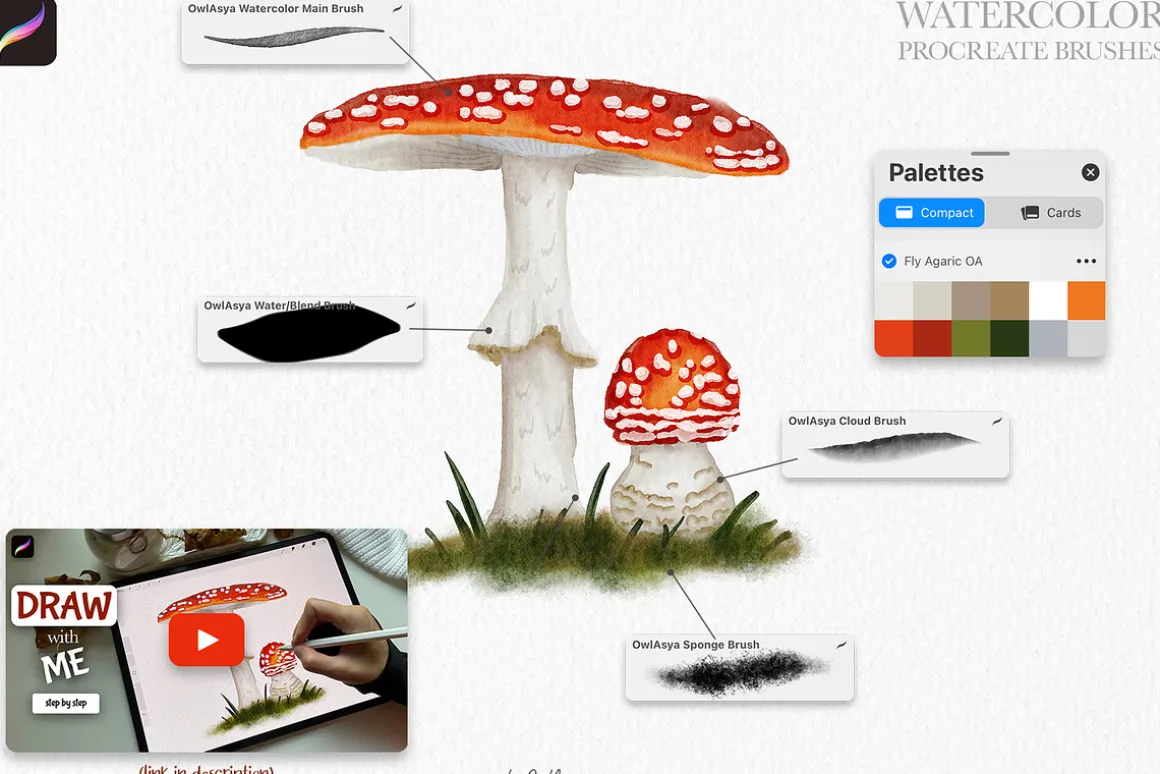 Watercolor Brushes for Procreate