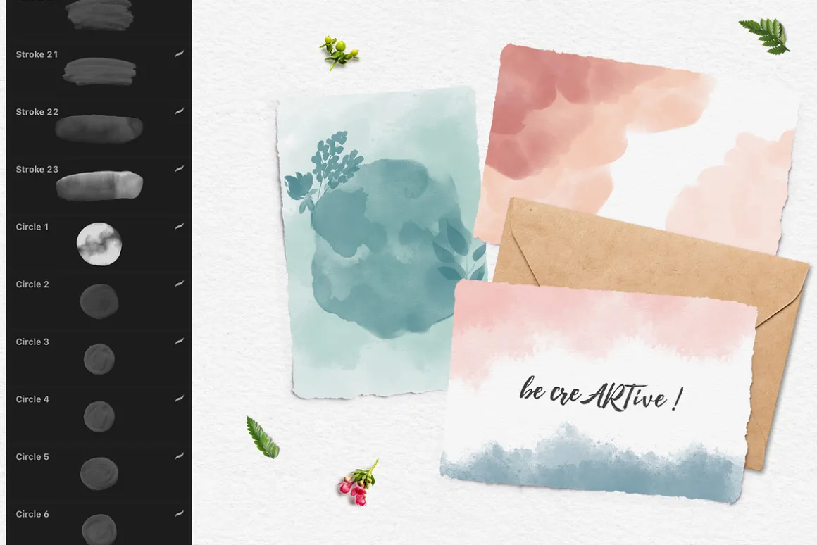 244 Watercolor Brushes For Procreate