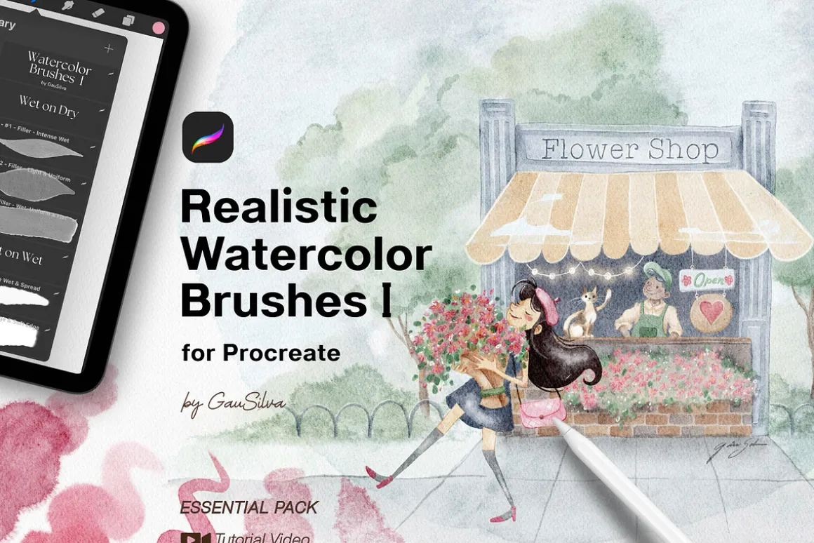 Watercolor Brushes for Procreate