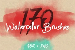 170 Watercolor Brushes Pack for PS