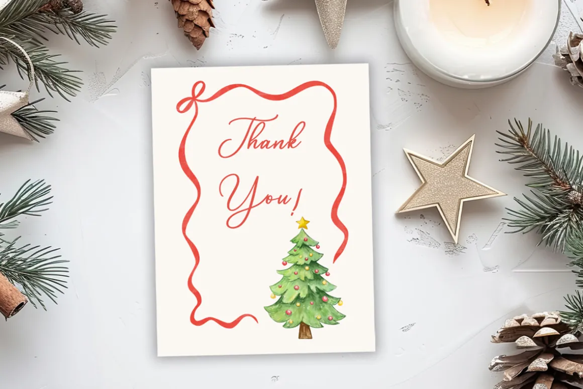 Watercolor Christmas Frames Clipart