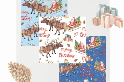 Watercolor Christmas patterns