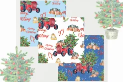 Watercolor Christmas patterns