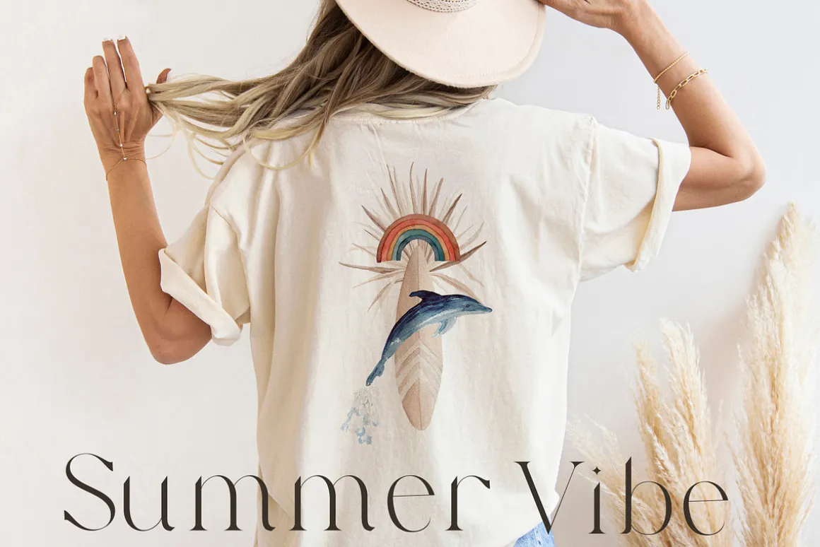 Watercolor Clipart - Summer VIBE