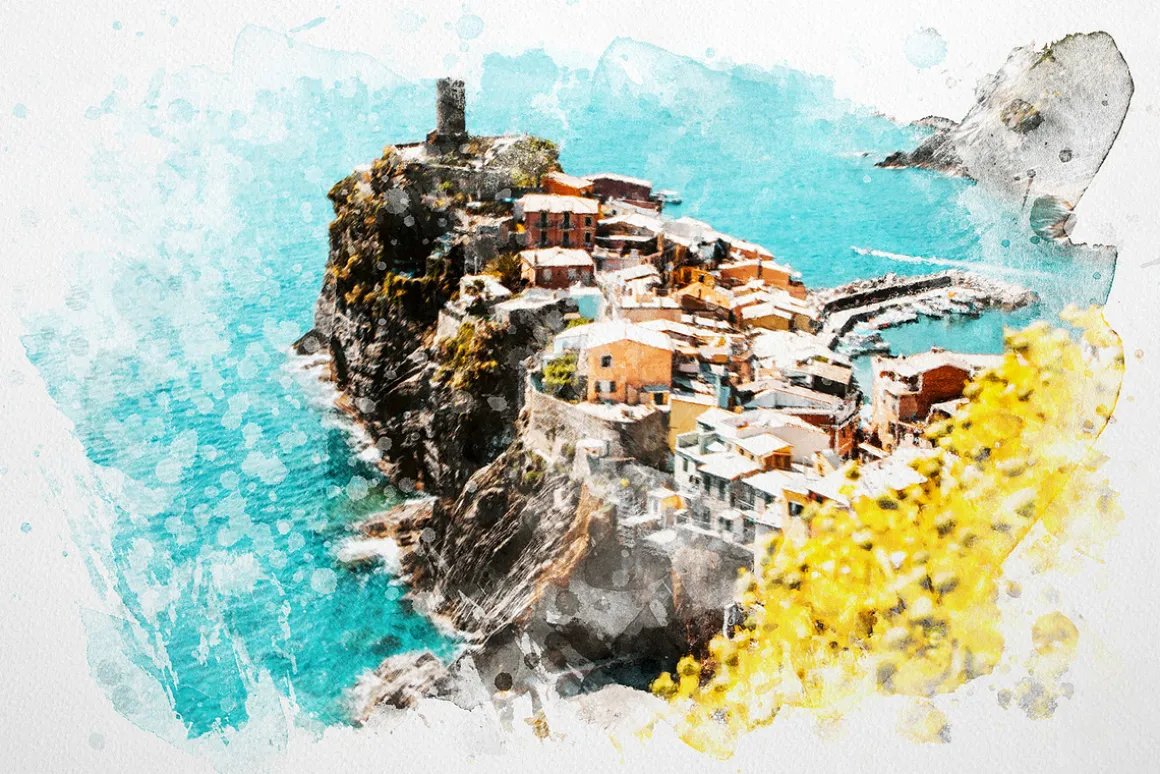 Watercolor Dry Brush Effects