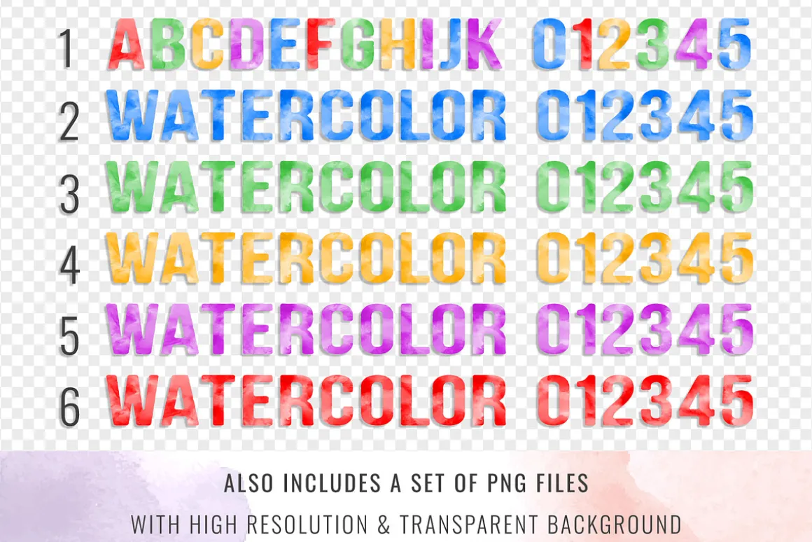 Watercolor Font family