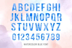 Watercolor Font family