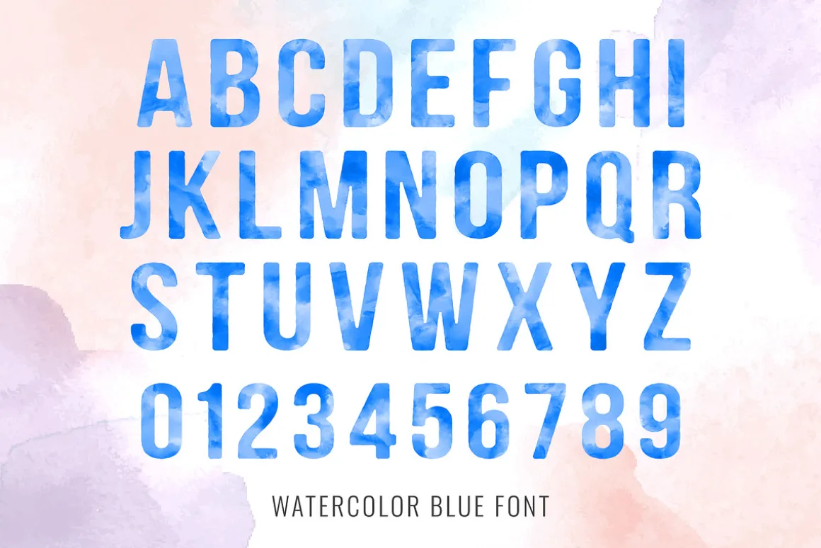 Watercolor Font family