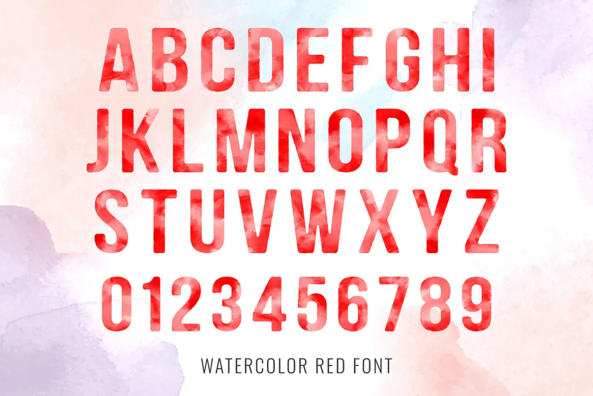 Watercolor Font family