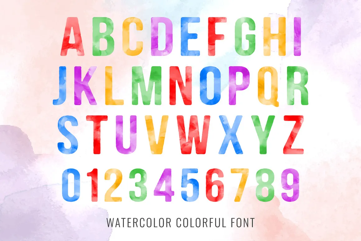 Watercolor Font family