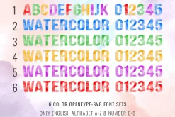 Watercolor Font family