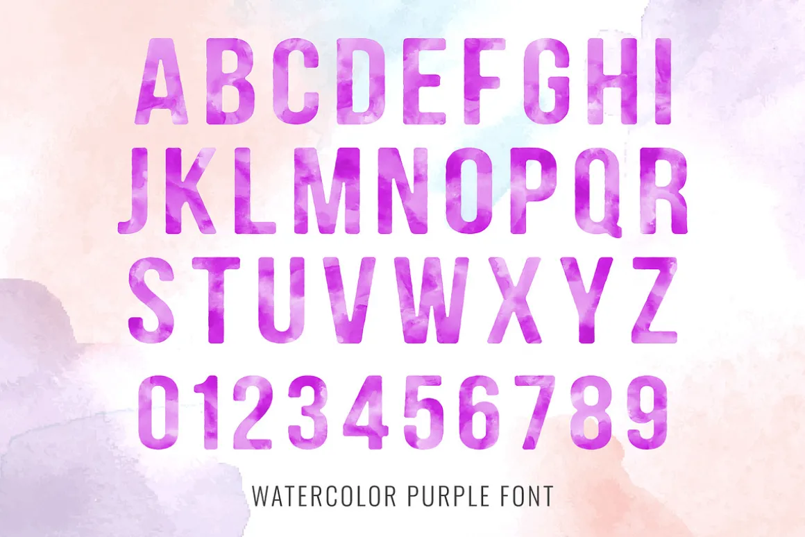 Watercolor Font family
