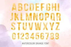 Watercolor Font family