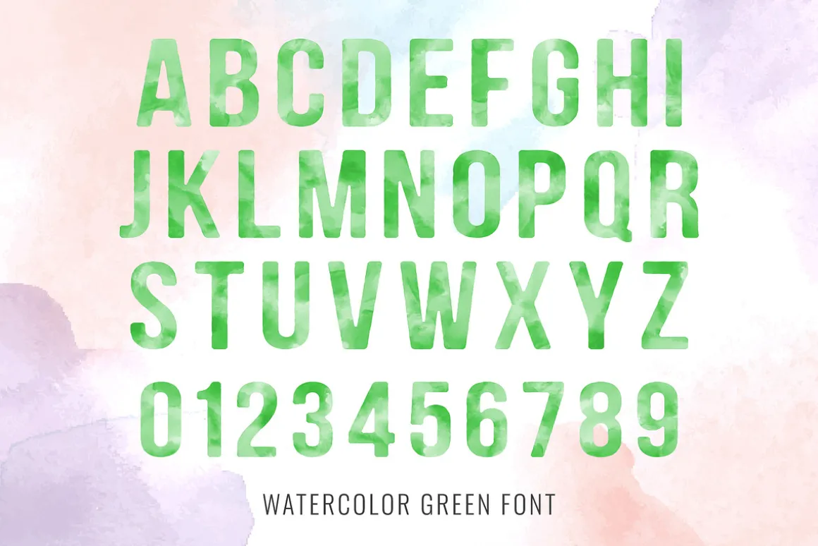 Watercolor Font family