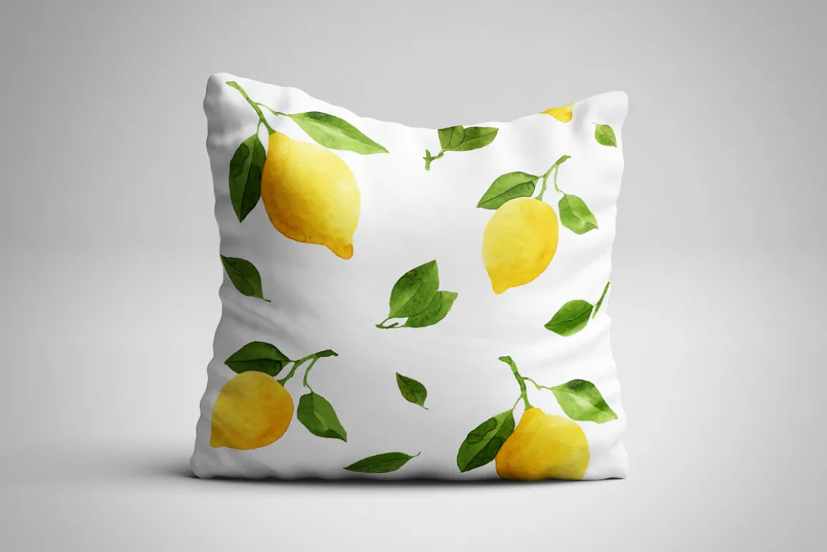 Watercolor Lemons Set