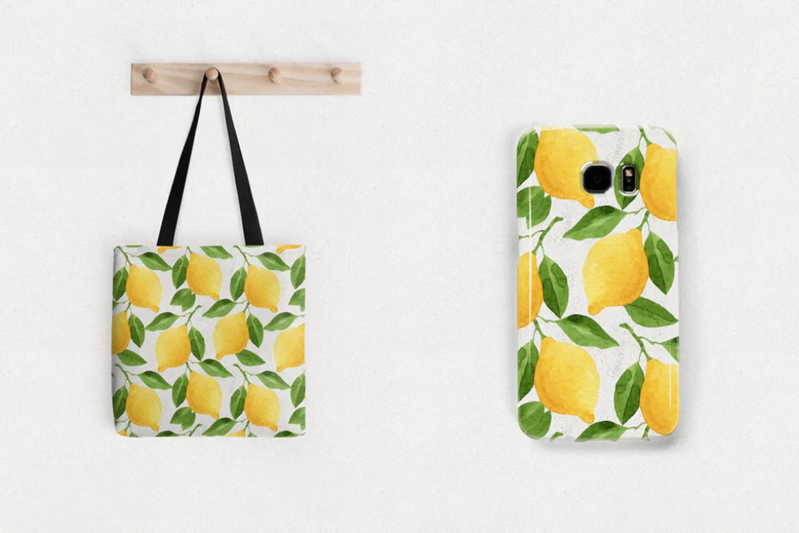 Watercolor Lemons Set