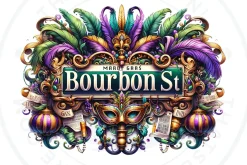 Watercolor Mardi Gras Clipart set