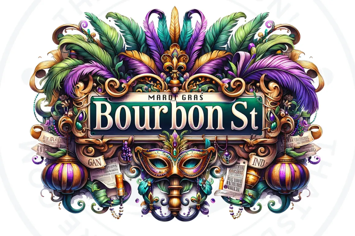 Watercolor Mardi Gras Clipart set