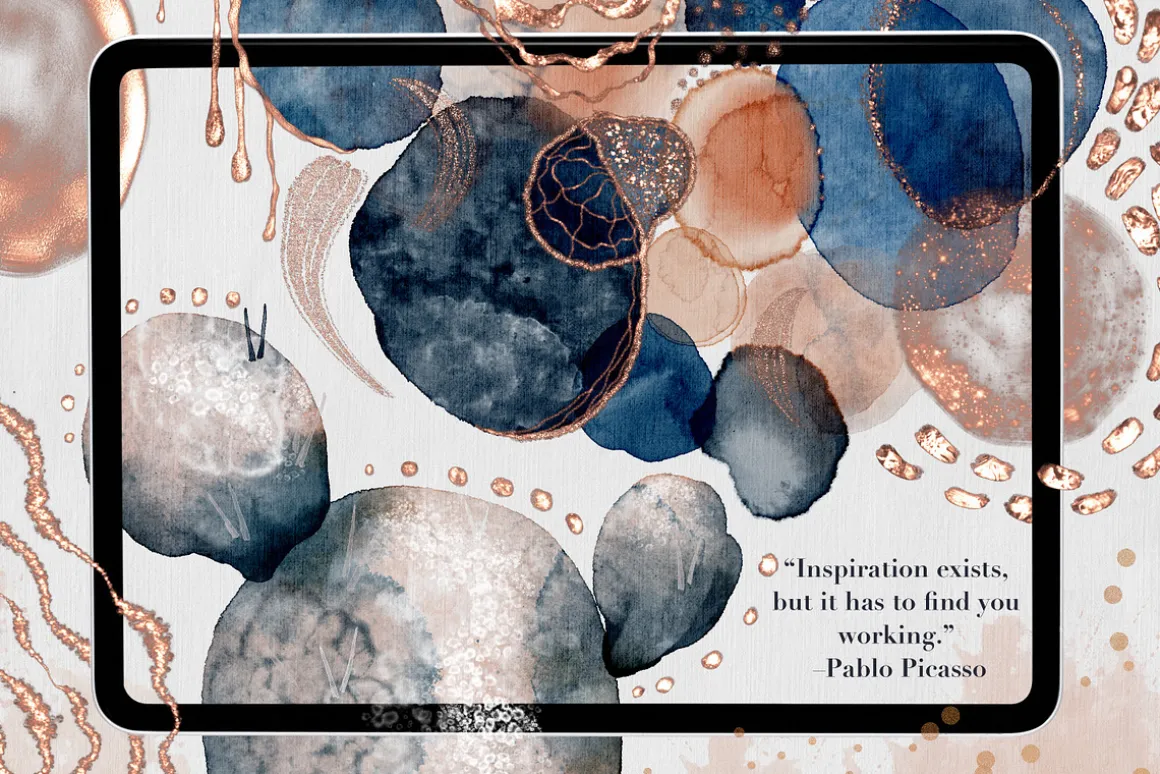 Watercolor & Metallic Brushes