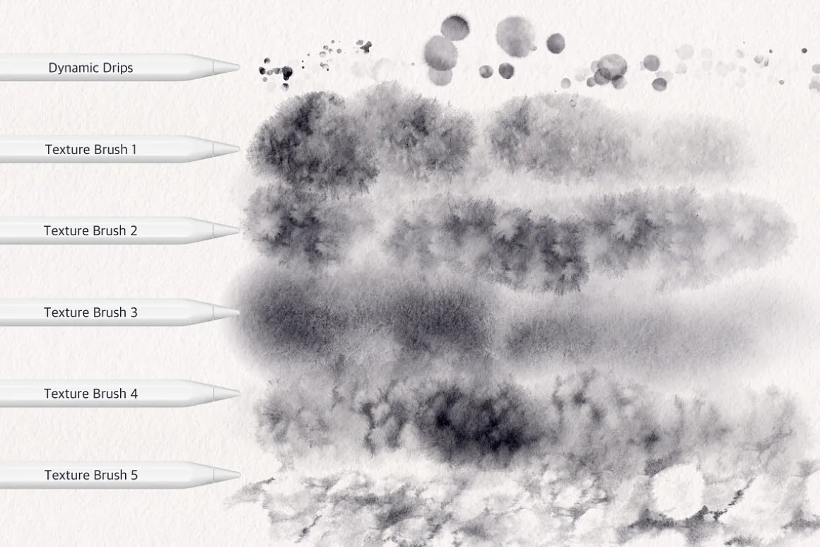 Watercolor & Metallic Brushes