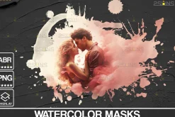 Watercolor overlay Clipping masks