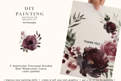 watercolor procreate brushes kit