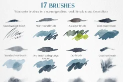 Watercolor Procreate brushes Real
