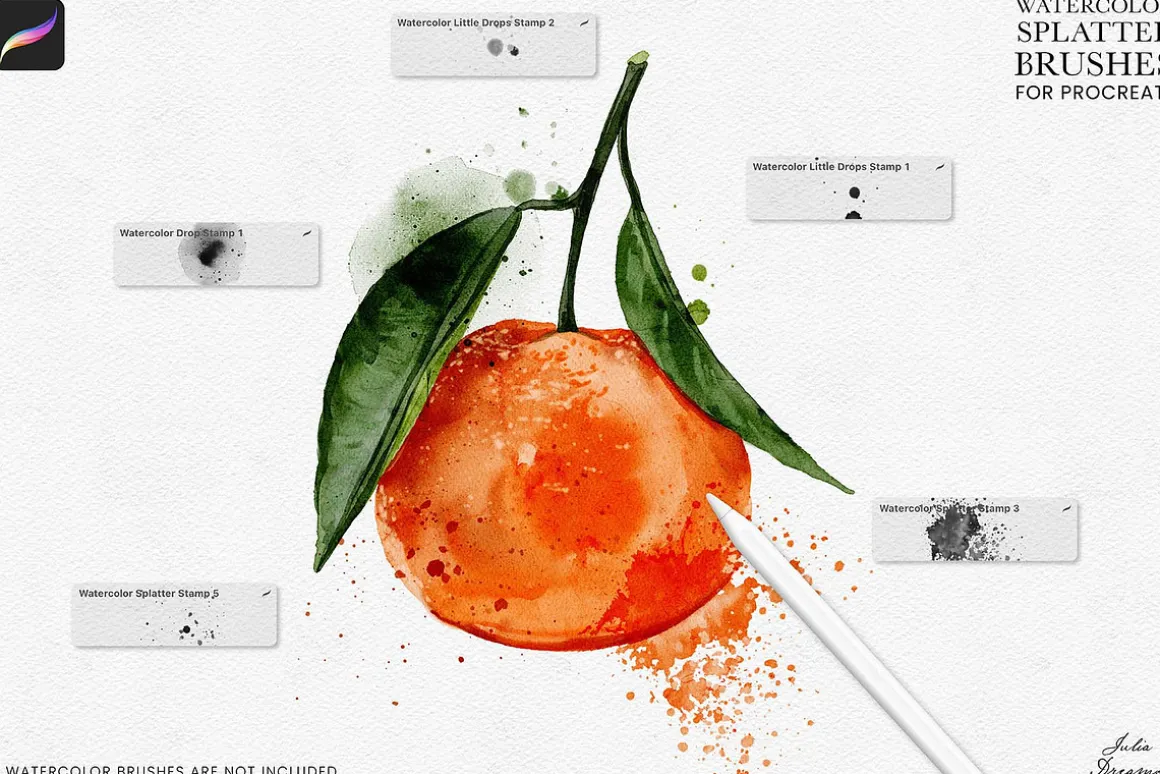 Watercolor Splatter Brushes