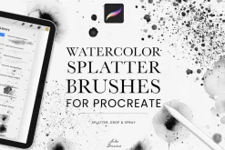 Watercolor Splatter Brushes
