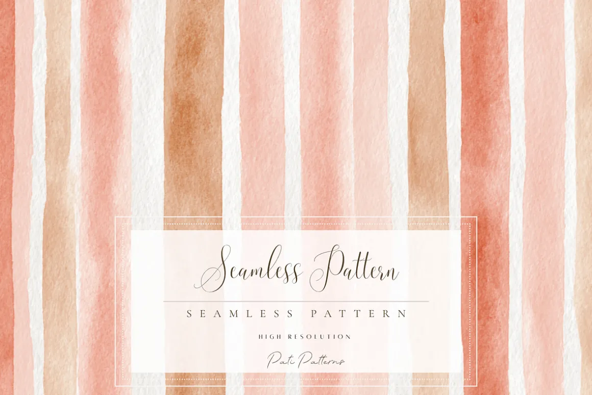 Watercolor Vertical Stripes Seamless
