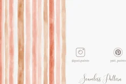 Watercolor Vertical Stripes Seamless