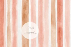 Watercolor Vertical Stripes Seamless