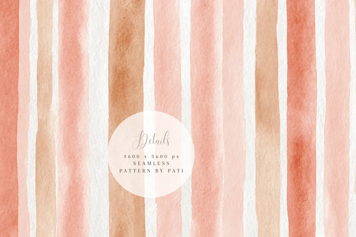 Watercolor Vertical Stripes Seamless
